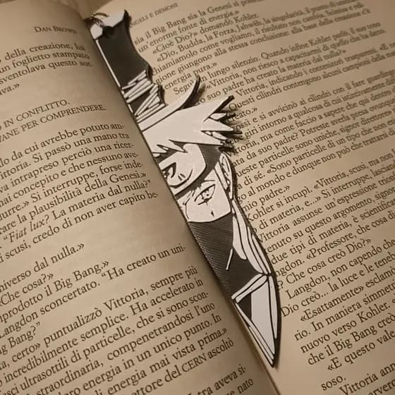 Marcador de página Naruto Kunai 3D Premium | Anime Colecionável | Presente Otaku Exclusivo