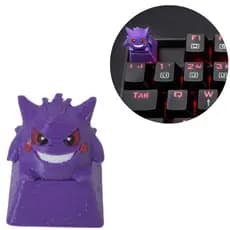Keycap Gengar para Teclado Mecânico – Keycap Pokémon Gamer Roxo Colecionável (Impressão 3D)