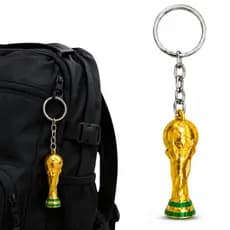 Chaveiro Taça Copa do Mundo Dourado Premium | Lembrancinha Futebol