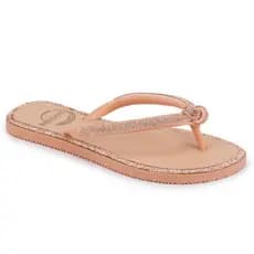 Chinelo feminino rasteirinha elegante papete brilhante
