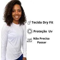 Camisa proteção solar feminina Manga Longa uv - segunda pele. proteção uv fator UV50+