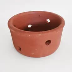 Vaso furado de Barro Cerâmica 20x10 cm para orquídea