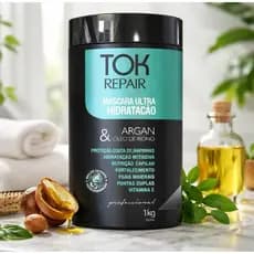 Máscara de Tratamento Capilar Tok Cosméticos Argan e Óleo de Rícino