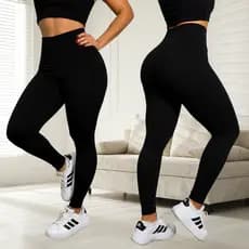 Calça Legging Feminina Fitness Cintura Alta Zero Transparência Suplex Treino Corrida Cós Duplo