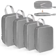 Conjunto de 4 organizadores de mala Clothes Travel Bag Waterproof Zip