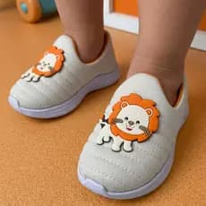 Tênis Infantil Masculino Calce Fácil Menino Com Personagem Leão