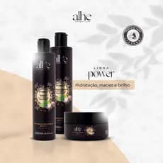 KIT CAPILAR KARITE POWER FORÇA BRILHO MACIEZ TRATAMENTO INTENSO P CABELOS RESECADOS  300ML 3 ITENS