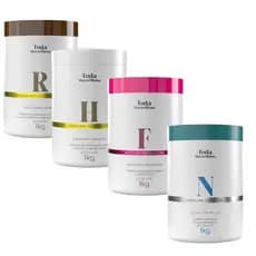 Kit Cronograma Capilar Toda Maravilhosa 4 Máscaras 1kg Hidratação Nutrição Reconstrução Força