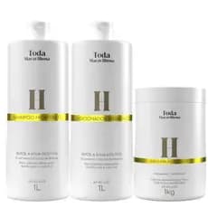 Kit Hidratação Toda Maravilhosa 1L Cabelos Ressecados Danificados Anti Frizz Brilho