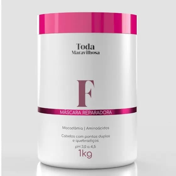 Máscara Fortalecimento Profissional 1kg Cabelos Danificados Anti Quebra Crescimento