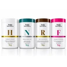 Kit Cronograma Capilar Toda Maravilhosa 8 Máscaras 1kg Hidratação Nutrição Reconstrução Força