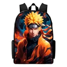 Mochila Naruto Bolsa Anime Juvenil Uzumaki Volta as Aulas Escola Viagem Akatsuki