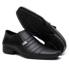 Sapato Social Masculino Preto Formal Couro Macio Elegante Sapato Casual Leve Sola Em Borracha
