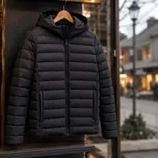 Jaqueta Puffer Bobojaco -Unissex Térmico Corta Vento Impermeável Frio Bomber Toca Removível Presente