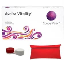 Lentes de Contato Avaira Coopervision Hipermetopia Mensal com Estojo e Necessarie
