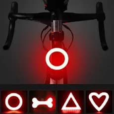 Lanterna Traseira para Bicicleta, Luzes Traseiras Recarregáveis por USB, Luz LED para Bicicleta, Luzes de Sinalização, L
