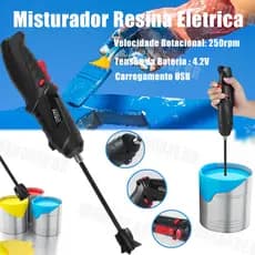 Misturador Elétrico De Resina Epóxi USB Agitador De Carregamento Com 2 Pás Agitadoras Para Minimizantes SHOPQJC0180