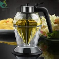 Distribuidor De Mel De Vidro Diamantado Com Suporte 200ml Óleo De Grande Capacidade Frasco Multifuncional SHOPQJC0407