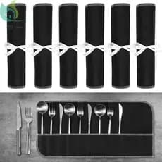 6 Pçs Saco De Armazenamento De Talheres De Prata Feltro Organizador Resistente A Manchas Protetor Para Utensílios De Coz