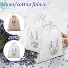 20 Pçs Linho Ou Algodão Tempero Saquinho Saco Lavanda Vazio Com Cordão Para Jóias Casamento Favor Lanche Presente SHOPQJ