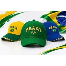 Boné Do Brasil Adulto Copa do Mundo 2026 Neymar Aba Curva Unissex Masculino Feminino Torcida Brasileiro.