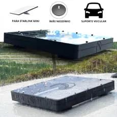 Suporte P Starlink Mini Base Veicular + 4 Ímãs Neodímio (66mm ou 88mm) Externo Carro Teto Fechado