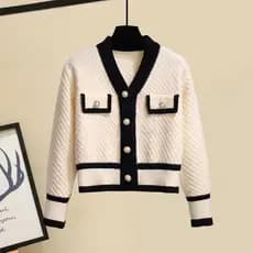 Moda Coreana Feminina Nova Solta Manga Comprida Camisola De Malha Cardigans Casaco Outwear