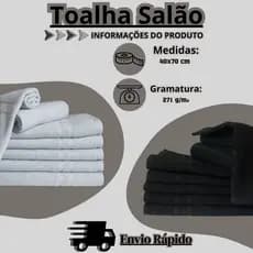 Kit 10 Toalha Salão De Beleza Manicure Pedicure Unha Algodão Tam 40x70cm Branca Preta