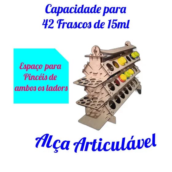 Suporte Organizador Tinta Tempera Guache Acrilex 15ml