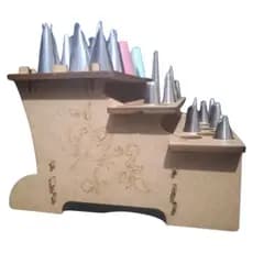 Porta Bico de Confeitar Bolo em MDF - Bico de Confeiteiro