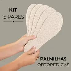 Kit 5 Pares Palmilha Ortopédica Anatômica Massageadora Conforto Extremo para Diversos Calçados