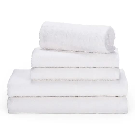 Jogo/Kit 5 Toalhas Hotel Banho, Rosto e Piso Classic 306g/m² Premium Macia Alta Absorção