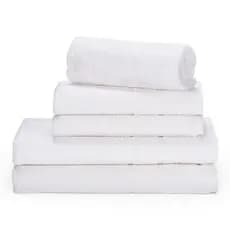 Jogo/Kit 5 Toalhas Hotel Banho, Rosto e Piso Classic 306g/m² Premium Macia Alta Absorção