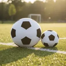 Bolas De Futebol De Pelúcia Branca Com Preto Grande 20 CM e Pequena 12 CM