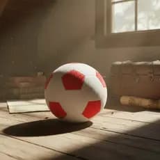 Bola De Pelúcia Velboa Futebol Branca Com Vermelho 20cm