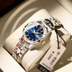 Binbang 2522 Novo Relógio Feminino À Prova Dwaterproof Água Moda Noite Brilho Duplo Calendário Luz Luxo De Quartzo
