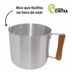 FERVEDOR CANECÃO LEITEIRA ALUMINIO POLIDO COM BICO PARA CAFÉ 1,5 LITROS Nº14CM