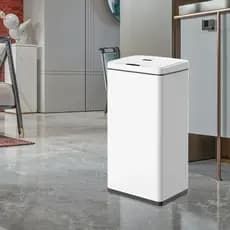 Lixeira Smart Automática 50 Litros Sensor Inteligente Aproximação Fechamento Retangular Redonda