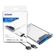 Case Slim Hd Ssd Adaptador Usb 3.0 Sata 3 Externo 6gbps Transparente