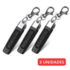 Kit 3 Controles Remoto 433MHz Portão Eletrônico | Bateria Inclusa | Alta Compatibilidade com PPA Garen Intelbras