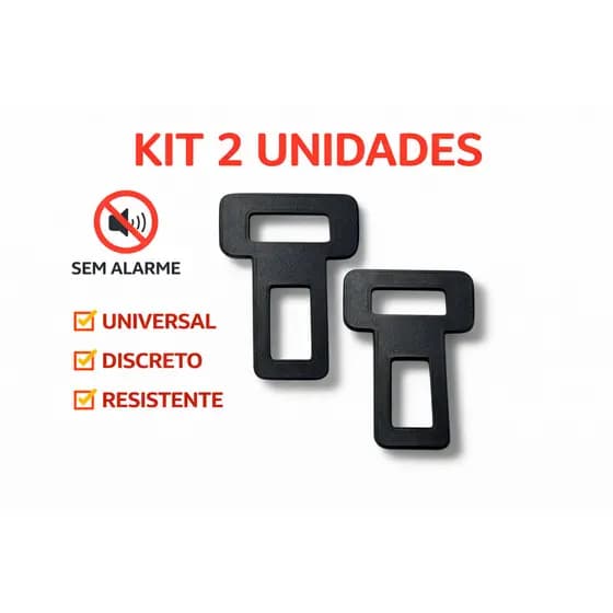 Kit 2 Peças Clip Silenciador de Alarme do Cinto de Segurança Universal