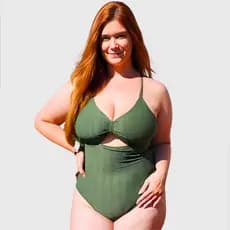 Maiô Plus Size Feminino Sem bojo Chapa Barriga Texturizado Natação Hidroginastica 50 a 56 Moda Praia