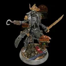 Action Figure Esqueleto Pirata  – Colecionável dos Sete Mares Boneco de Decorção