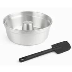 Forma para Bolo 30 cm com Espátula – Alumínio Resistente Ideal Para Bolos, Pudins e Tortas