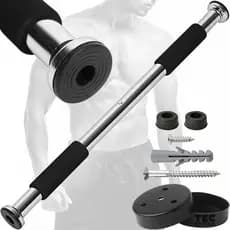 Barra Fixa Academia Fit Saude Treino Ajustável Porta Parede