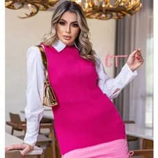 Colete Regata Tricot Fang Moda Feminina Outono Inverno Verão