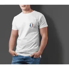 Camiseta masculina estampada França premium 100% algodão reforço no ombro envio rapido