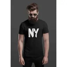 Camisa masculina estatua ny reforço no ombro100% algodão Manfinity envio imediato