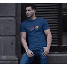 camiseta masculina premium red bull reforço no ombro 100% algodão envio rapido
