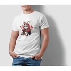 Camiseta masculina coelho Bunny Streetwear roupa masculina moda urbana 100% algodão